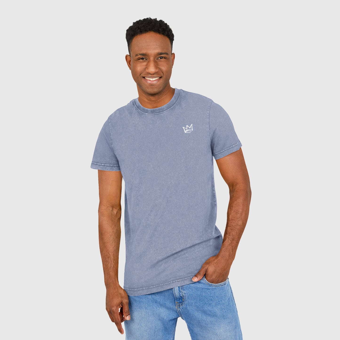 Tee-shirt délavé en coton premium - Crown